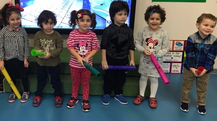 Mimarsinan Okyanus Koleji Okul Öncesi Çiçekler Grubu Müzik Dersinde