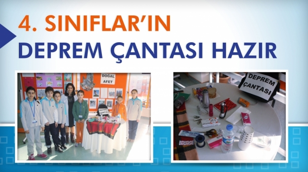 Öğrencilerden Deprem Çantası