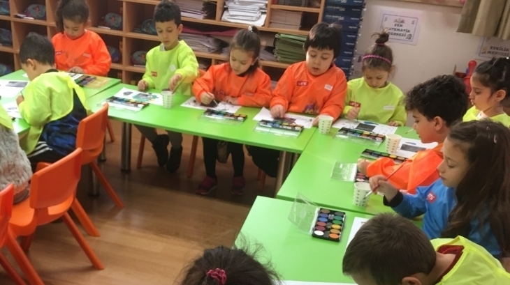 Okul Öncesi Bulutlar Grubu öğrencileri Proje Dersinde