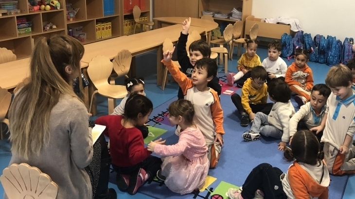 Okul Öncesi Deniz Yıldızı Öğrencileri Sosyal Beceri Dersinde