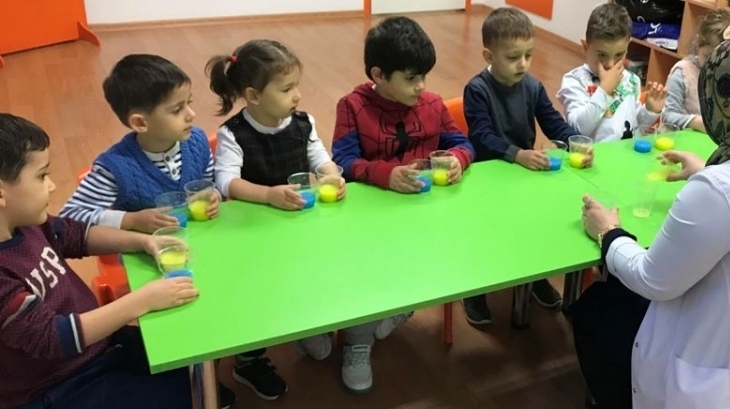 Okul Öncesi Deniz Yıldızları Grubu Öğrencileri Fen–Matematik Etkinliğinde