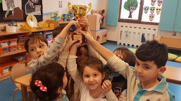 Okul Öncesi Gezegenler Grubu Haftanın Örnek ve En Temiz Sınıfı Seçildi.