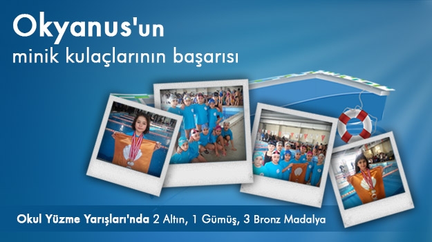 Okul Yüzme Yarışları'nda 2 Altın, 1 Gümüş, 3 Bronz Madalya