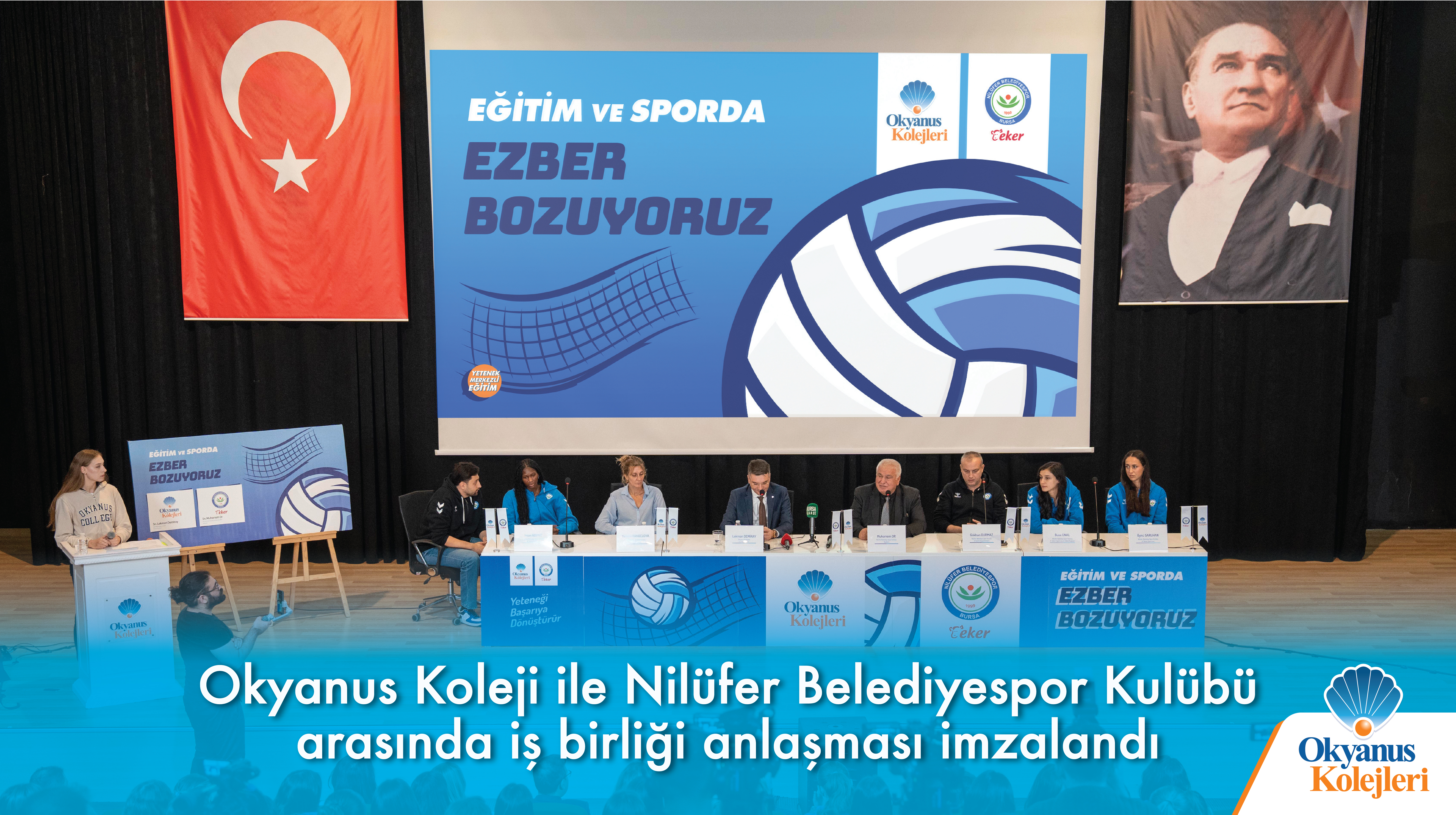 Okyanus Koleji ile Nilüfer Belediyespor Kulübü arasında iş birliği anlaşması imzalandı.