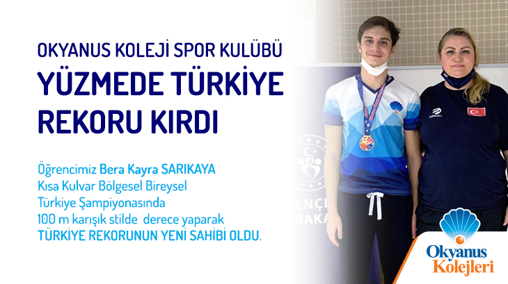 Okyanus Koleji Spor Kulübü Yüzmede Türkiye Rekoru Kırdı