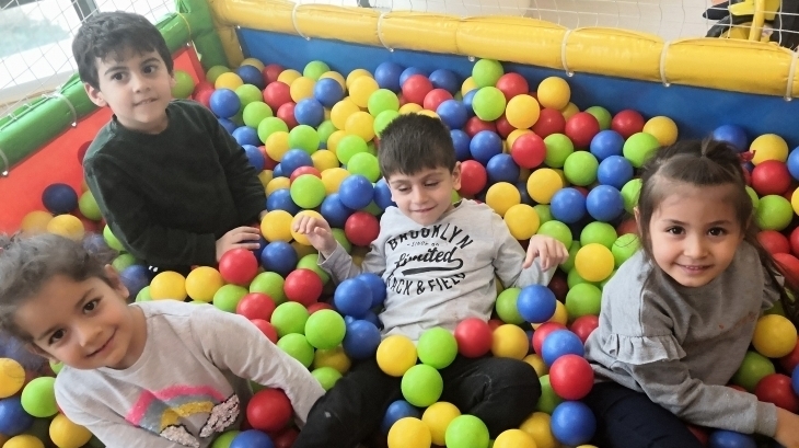 Sancaktepe Okyanus Koleji Okul Öncesi Balıklar Grubu Öğrencileri Oyun Salonu Etkinliğinde