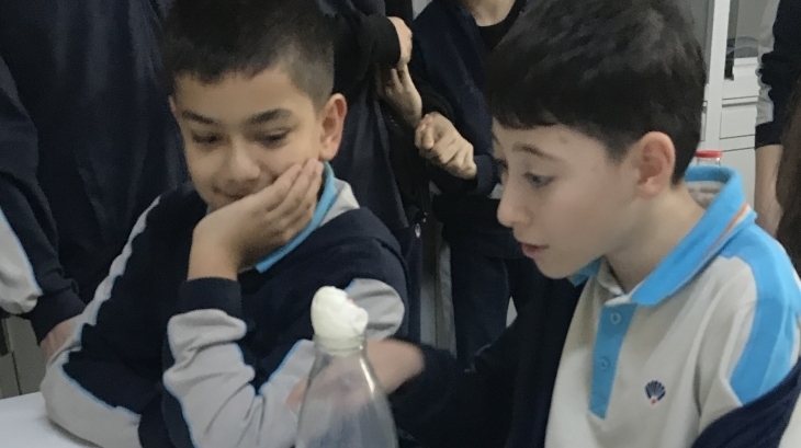 Eryaman Okyanus Koleji Şişeye Giren Yumurta Deneyi