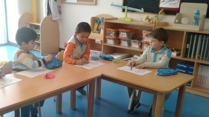 Incek Okyanus Okul Öncesi  Yıldızlar Sınıfı İngilizce dersinde