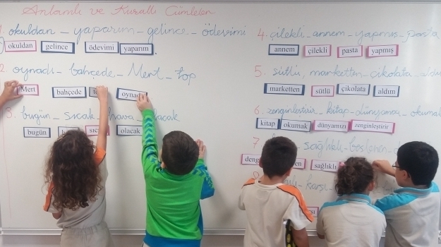 Antalya Okyanus Koleji İlkokulu  2-A Sınıfı "Anlamlı ve Kurallı Cümle Oluşturma" Konusunu İşledi