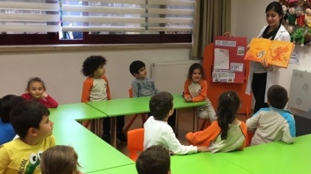 Bahçelievler Okul Öncesi Rüzgarlar Grubu Öğrencileri İngilizce Bilingual dersinde Colours  (Renkler) Konusunu Öğreniyor
