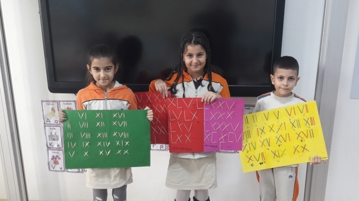 3-A, 3-B, 3-C Sınıfları “Romen Rakamlarını” Öğreniyor