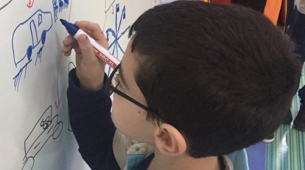 Bahçeşehir Okyanus Koleji Üstün Zekâlılar ve Yetenekliler İlkokulu 3-E ve 3-F Sınıfları Smart Wall’da Kavram Haritası Tasarladılar.