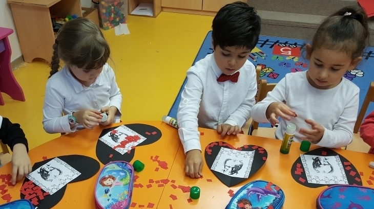 Beykent Okyanus Koleji Okul Öncesi Güneş  Grubu Öğrencileri Sanat Etkinliğinde