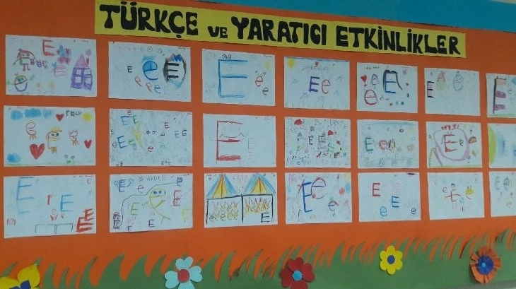 1. Sınıf Öğrencileri İlk Sesleri Olan "e" Sesini Öğrendi