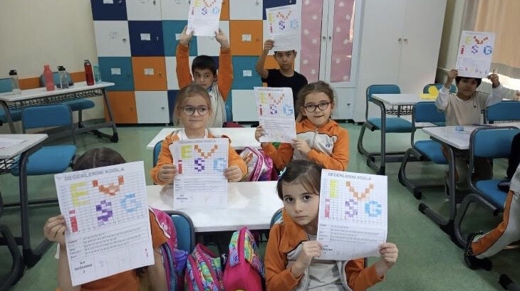Beylikdüzü Okyanus Koleji 2.Sınıf Öğrencileri Değerler Eğitimi ve Kodlamayı Birleştirdi