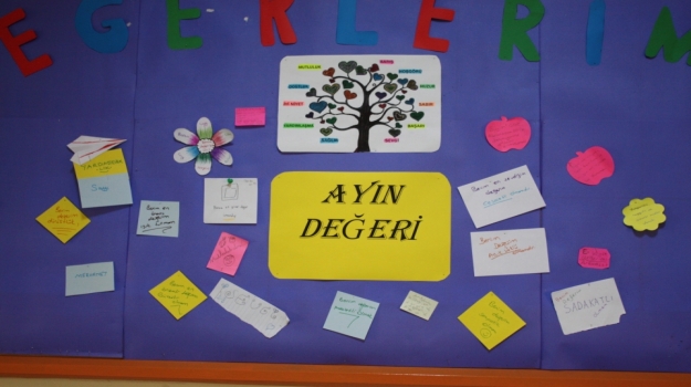Beylikdüzü Okyanus Ortaokul Öğrencileri Değerlerimiz Panosu Hazırladı
