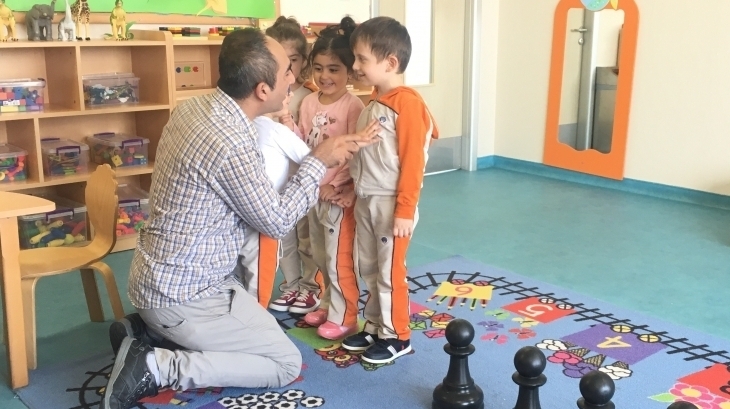 Çekmeköy Okul Öncesi Balıklar Grubu Santranç Etkinliğinde