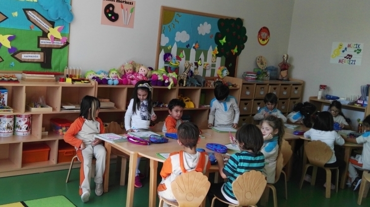 Bulutlar Sınıfı İngilizce Dersinde Okul Araç Gereçlerini Öğrendi