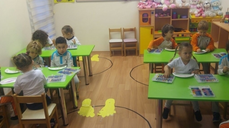 Fatih Okyanus Koleji Okul Öncesi  Kuşlar Grubu Sanat Dersinde