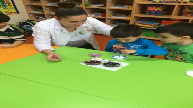 Güneşli Okul Öncesi Gökkuşağı Grubu’nda Deney Zamanı