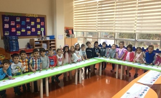 Güneşli Okyanus Koleji Okul Öncesi Gökkuşağı Grubu Okuma Yazmaya Hazırlık Çalışmasında
