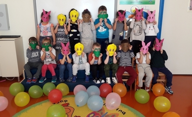 Güneşli Okyanus Koleji Okul Öncesi B grubu Öğrencileri Maske Partisinde