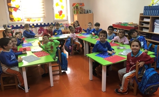 Güneşli Okyanus Koleji Okul Öncesi Gezegenler Grubu Sanat Etkinliğinde