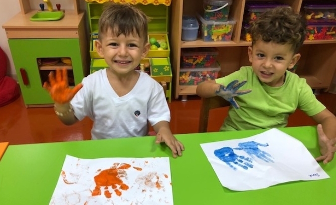 Güneşli Okyanus Koleji Okul Öncesi Rüzgarlar Grubu Sanat Etkinliği Dersinde