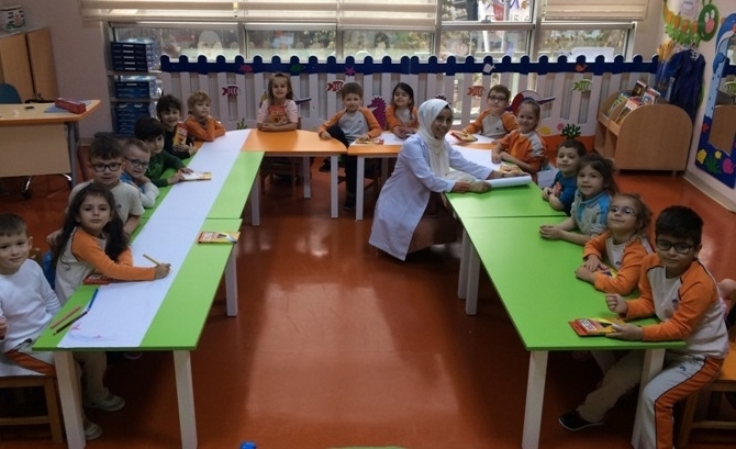 Güneşli Okyanus Koleji Okul Öncesi Yıldızlar Grubu Sanat Etkinliğinde