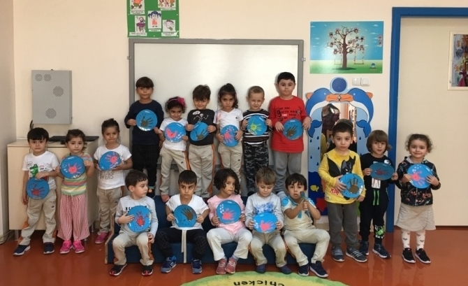 Güneşli Okyanus Koleji Okul Öncesi Yunuslar Grubu Sanat Etkinliğinde