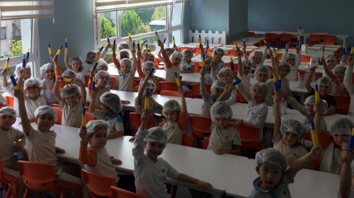 Halkalı Okul Öncesi A Grubu Öğrencileri Yaşam Becerileri Dersinde.