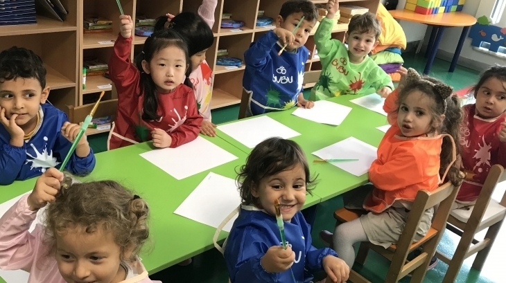 Halkalı Okul Öncesi Balıklar Grubu Öğrencileri  Sanat Etkinliğinde