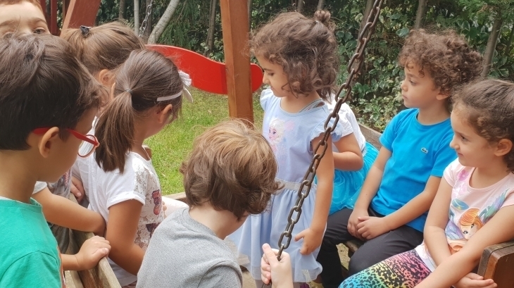 Halkalı Okul Öncesi Yıldızlar Grubu Öğrencileri Bahçe Etkinliğinde.