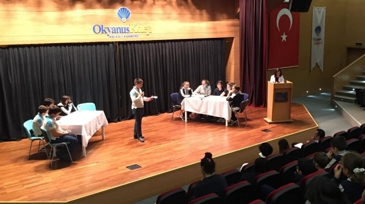 Halkalı Okyanus Kolejleri 7. Sınıflar Arası 5. Münazara Turnuvasının Birinci Basamağı Tamamlandı.