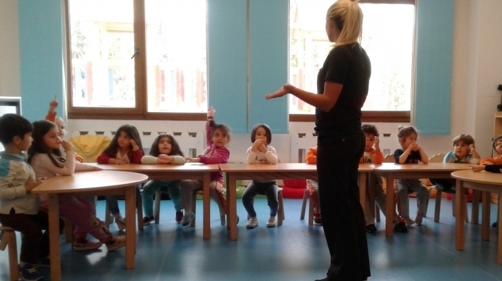 incek Okyanus Yunuslar Grubu İngilizce Dersinde