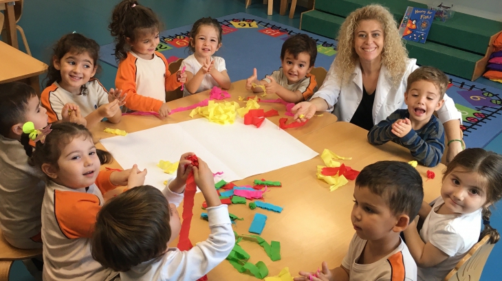 Mavişehir Okyanus Koleji Okul Öncesi Kuşlar Grubu İngilizce dersinde
