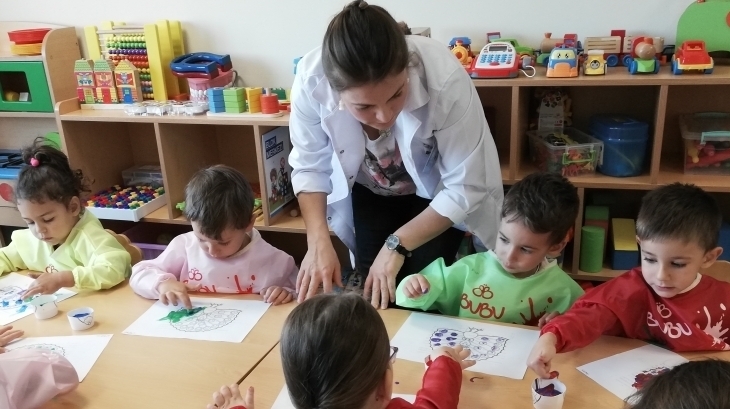 Mavişehir Okyanus Koleji Okul Öncesi Yunuslar Grubu Sanat Etkinliğinde