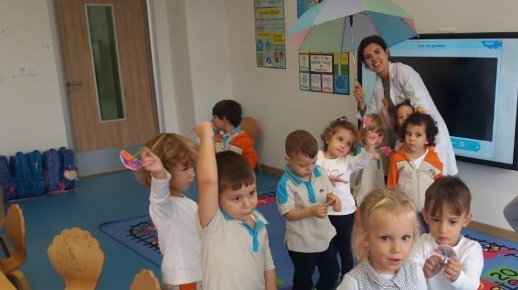 Okul Öncesi Çiçekler Grubu Bilingual İngilizce Dersinde