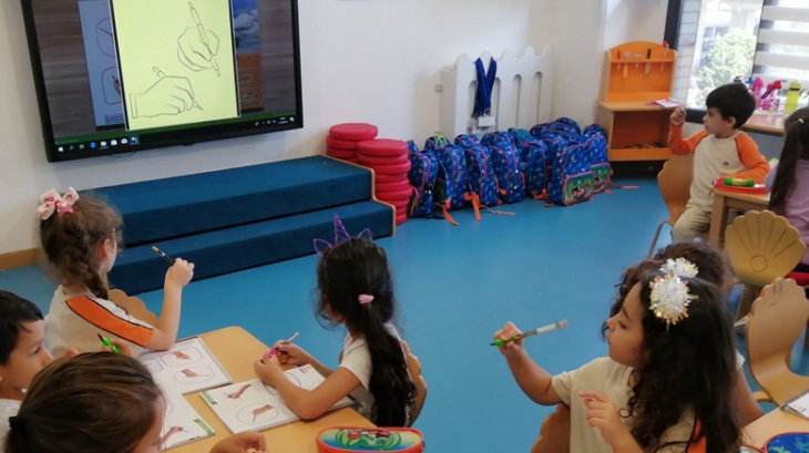 Okul Öncesi Güneş Grubu Okuma-Yazma Hazırlık Etkinliğinde