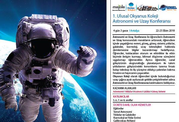 Okyanus Koleji 1.Ulusal Astronomi ve Uzay Konferansı Eğitiminde