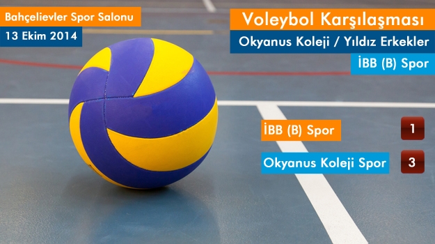 Okyanus Koleji Yıldız Erkekler Voleybol Takımı İBB Takımını Yendi