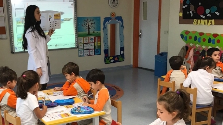 Sancaktepe Okyanus Koleji Gezegenler Grubu Öğrencileri Okuma Yazmaya Hazırlık Dersinde