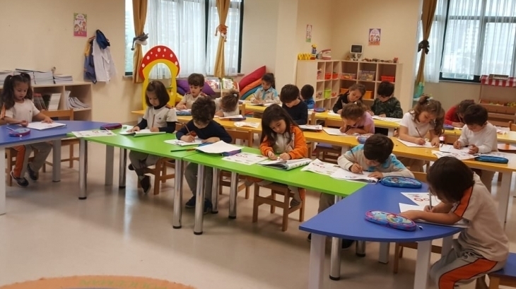 Sancaktepe Okyanus Koleji Okul Öncesi Bulutlar Grubu Öğrencileri Okuma Yazmaya Hazırlık Etkinliğinde