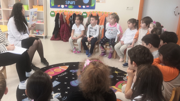 Sancaktepe Okyanus Koleji Okul Öncesi Gezegenler Grubu Öğrencileri Sosyal Beceri Dersinde