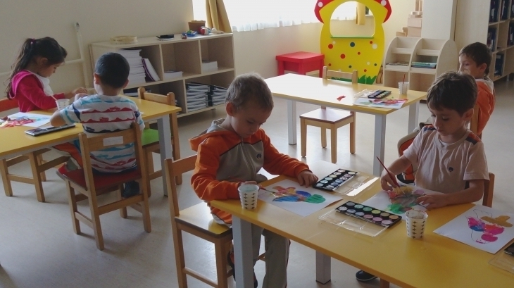 Sancaktepe Okyanus Koleji Okul Öncesi Güneş Grubu Öğrencileri Sanat Etkinliğinde