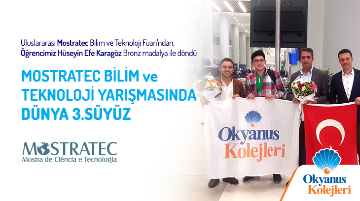 Mostratec Bilim ve Teknoloji Yarışmasında Dünya 3.Süyüz