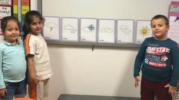 Bahçelievler Okul Öncesi Öğrencileri İngilizce Dersinde Hava Durumunu Öğrendi