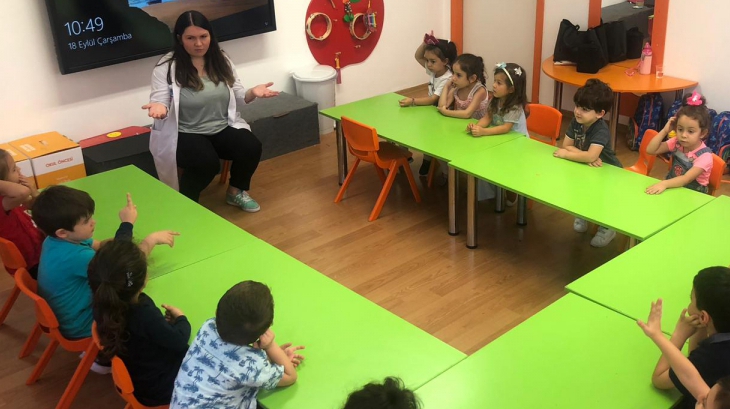 Bahçelievler Okyanus Okul Öncesi Deniz Yıldızı Grubu Öğrencileri İngilizce Eğitiminde