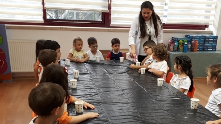 Okul Öncesi Yıldızlar Grubu Öğrencileri Fen Etkinliğinde