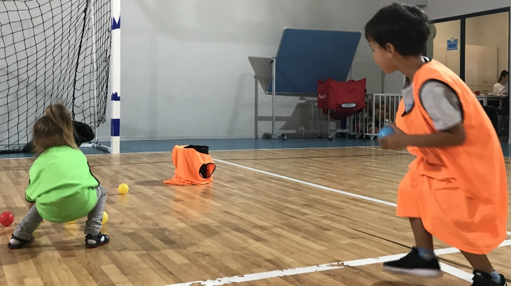 Bornova Okyanus Koleji Okul Öncesi Gezegenler,Bulutlar,Yıldızlar Balıklar ve Yunuslar Grubu Beceri Koordinasyon Dersinde